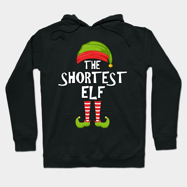 Shortest Elf Matching Family Christmas Party Pajama Group Hoodie by FunnyUSATees